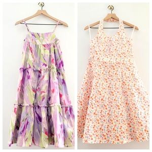 Gap Kids Lavendar Floral Sundress Chaps Ditsy Floral Halter Dress Spring Easter